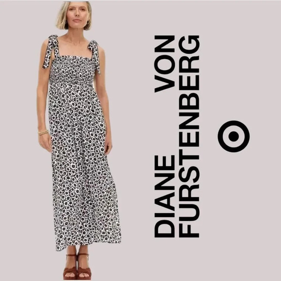 Diane Von Furstenberg X Target Women’s floral adjustable straps Smocked dress - Picture 9 of 10